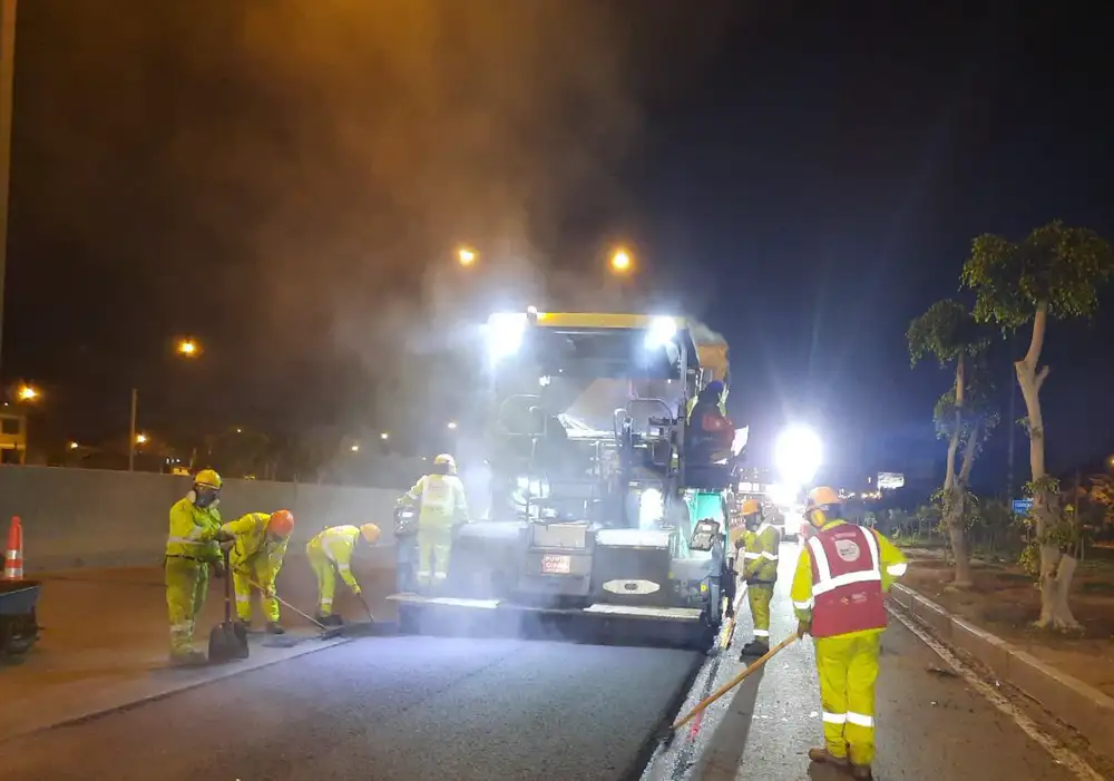 Panamericana sur con mezcla SMA8, Lima, Perú